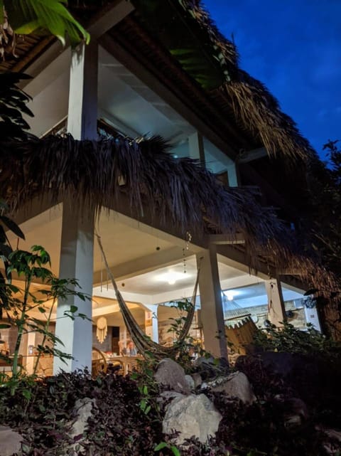 Property building, Night, Garden