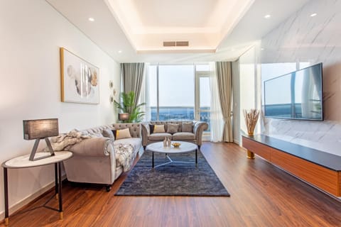 Living room, Seating area, Sea view