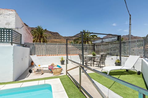Property building, Living room, Swimming pool