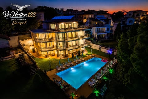 Natural landscape, Pool view, Swimming pool, sunbed