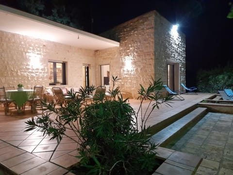 Property building, Patio, Night, Garden view