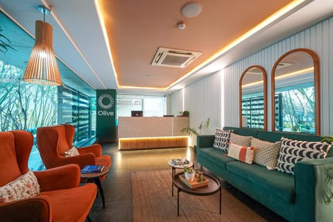 Lobby or reception, Seating area, air conditioner