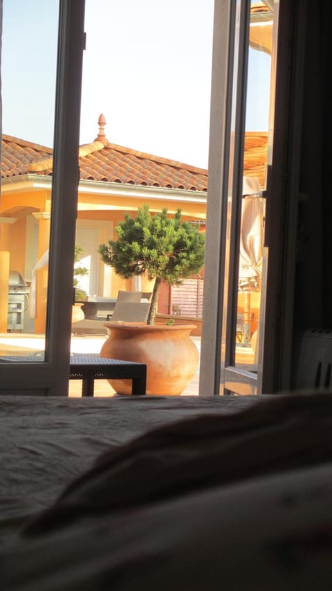 Patio, Bedroom, Garden view, Pool view