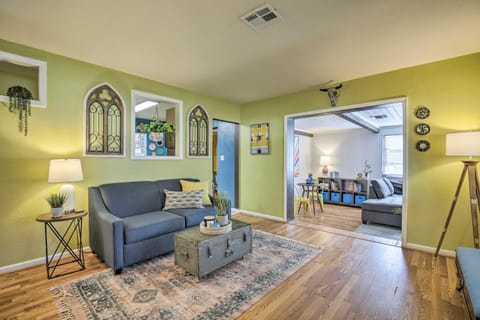 Tropical Palm Harbor Retreat with Lanai and Patio! House in Crystal Beach