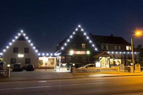 Property building, Facade/entrance, Night, On site
