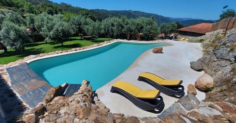 Natural landscape, Summer, Mountain view, Swimming pool