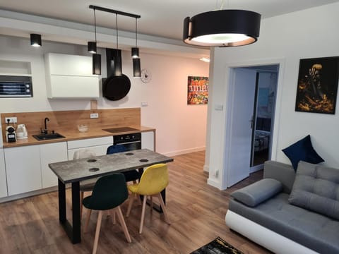 Kitchen or kitchenette, Living room, stove