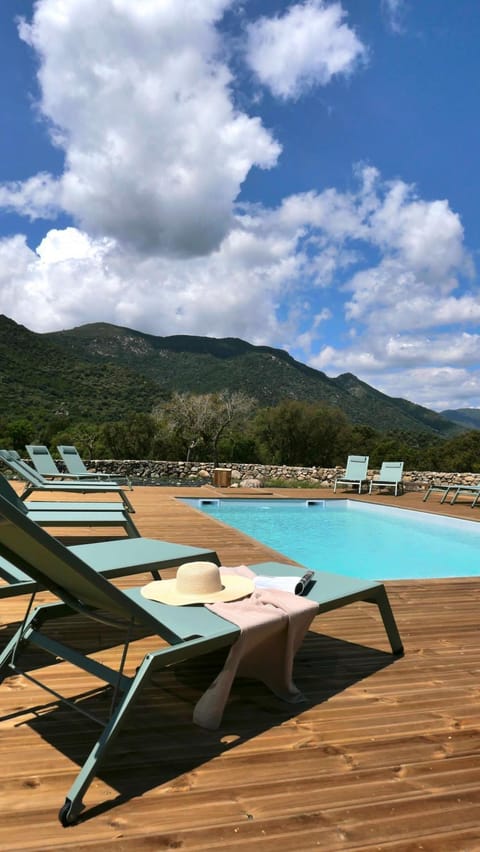 Natural landscape, Mountain view, Pool view, Swimming pool