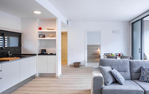 Living room, kitchen