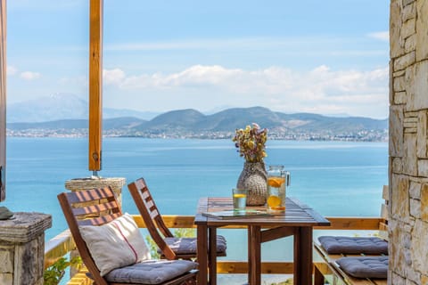 Day, Natural landscape, View (from property/room), Balcony/Terrace, Seating area, Mountain view, Sea view