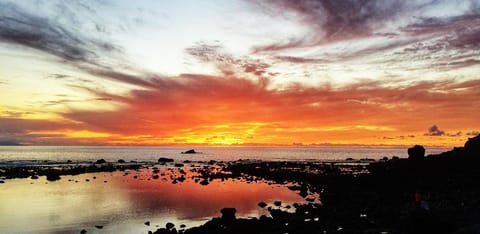 Natural landscape, Beach, Sea view, Sunset