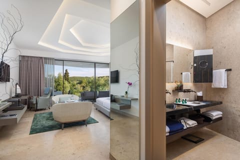 Bathroom, Living room, Seating area