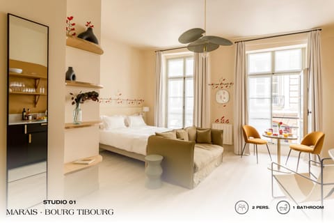 Bed, Dining area
