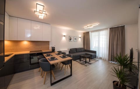 Kitchen or kitchenette, Living room, Dining area