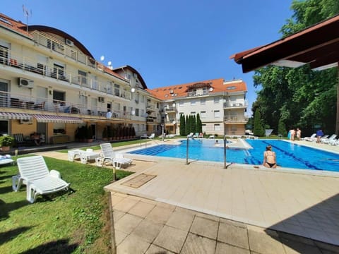 Property building, Swimming pool, sunbed