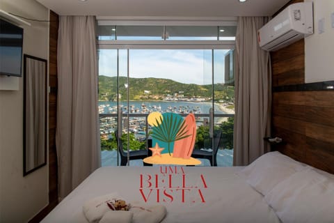 Bed, Natural landscape, View (from property/room), Balcony/Terrace, Photo of the whole room, Bedroom, Mountain view, Sea view