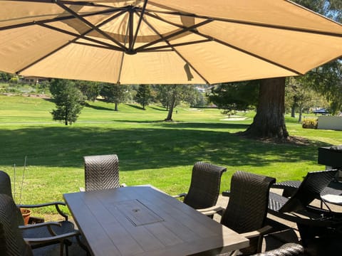 Patio, Spring, Natural landscape, Garden, Golfcourse, Seating area, Dining area, Garden view