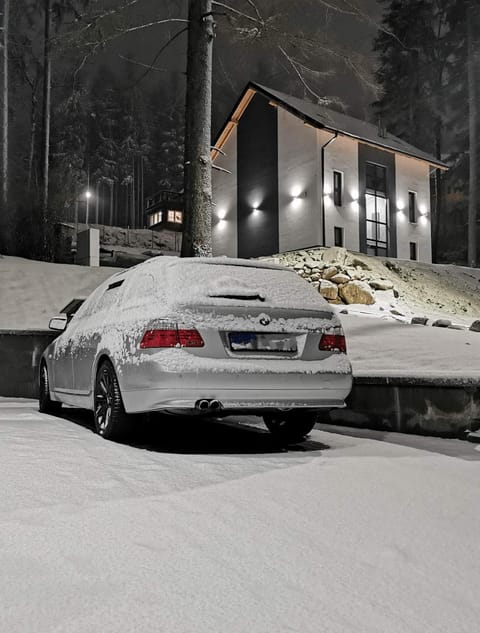 Night, Winter, Parking