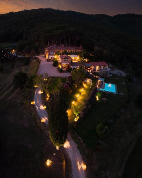 Property building, Bird's eye view, Sunset