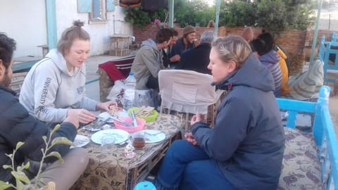 Continental breakfast, group of guests