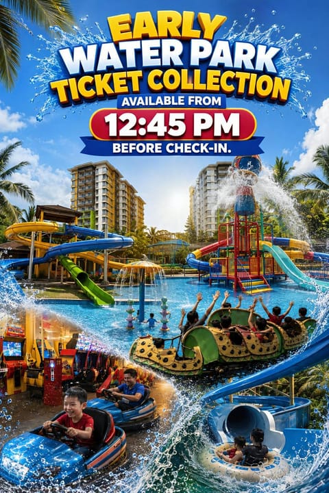 Natural landscape, Aqua park, Text overlay, Pool view, Swimming pool
