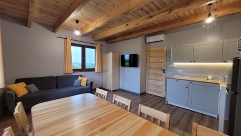 Kitchen or kitchenette, Living room, Dining area