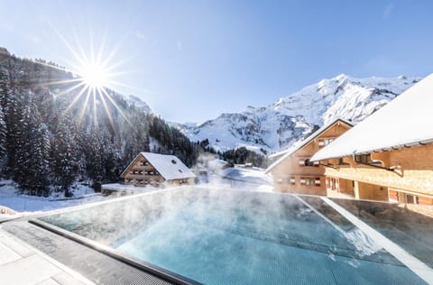 Natural landscape, Winter, Mountain view, Pool view, Swimming pool