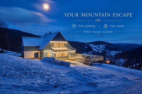 Property building, Natural landscape, Winter, Mountain view