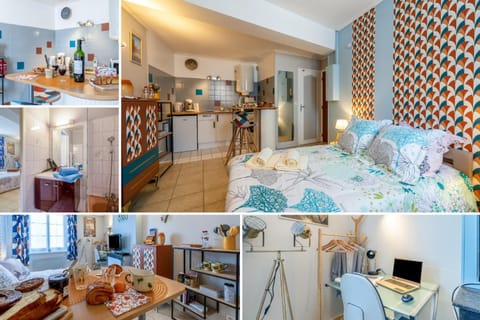 Bed, Kitchen or kitchenette, Photo of the whole room, Seating area, Dining area, Bedroom, oven, stove