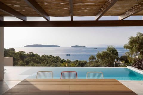 Patio, Day, Natural landscape, View (from property/room), Pool view, Sea view, Swimming pool