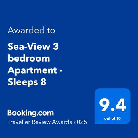 Sea-View 3 bedroom Apartment - Sleeps 8 Apartment in Marsaskala