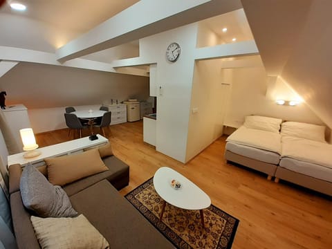 Kitchen or kitchenette, Living room, Dining area, Bedroom