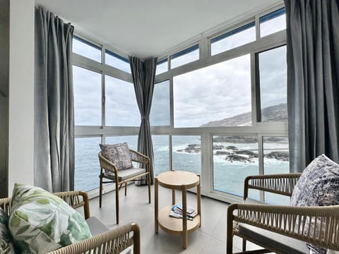 Living room, Seating area, Sea view