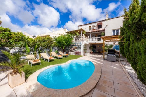 Property building, Living room, Swimming pool