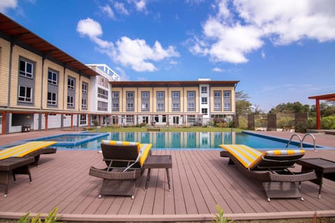 Property building, Patio, Swimming pool