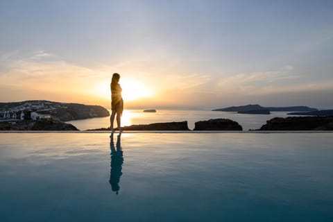 Swimming pool, Sunset