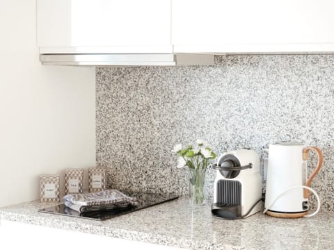 Kitchen or kitchenette, toaster