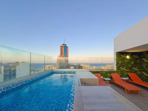 Natural landscape, Pool view, Swimming pool, sunbed