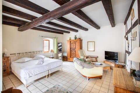 Communal lounge/ TV room, Bed, TV and multimedia, Living room, Photo of the whole room, Bedroom