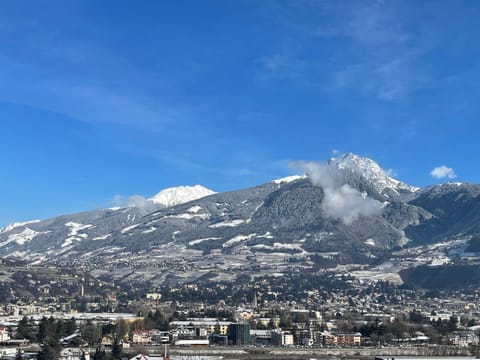 Natural landscape, Winter, Skiing, Mountain view