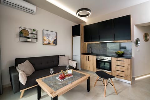 Kitchen or kitchenette, Living room, Seating area, Dining area, pet friendly, stove, air conditioner