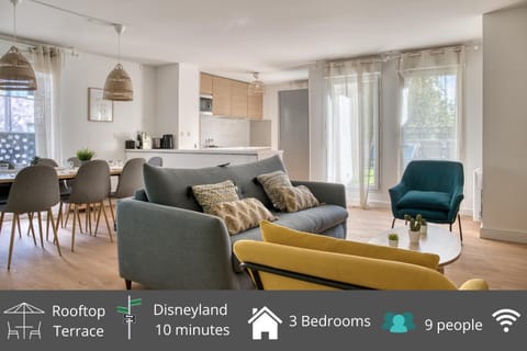 Le Duplex - Disneyland - Parking - Rooftop - Wifi Apartment in Chessy