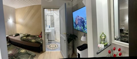 Toilet, Bed, Bathroom, TV and multimedia, Living room, Decorative detail, Bedroom, Sunset, internet, towels