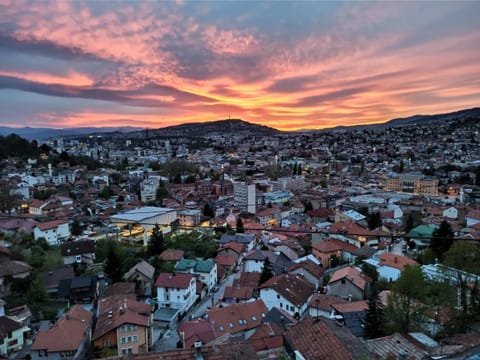 City view, Street view, Sunset