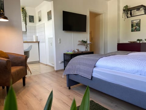 Bed, TV and multimedia, Living room, Bedroom