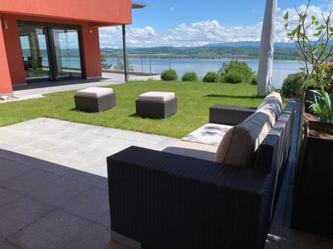 Patio, Garden view, Lake view