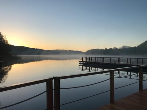 Natural landscape, Lake view, Sunset
