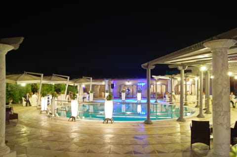 Night, Summer, View (from property/room), Swimming pool