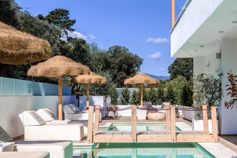 Natural landscape, Pool view, Swimming pool, sunbed