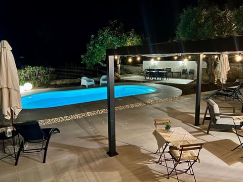 Night, Natural landscape, Pool view, Swimming pool